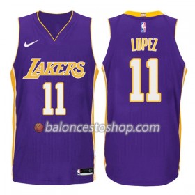 Camiseta Hombre NBA Los Angeles Lakers Brook Lopez 11 Nike 2017-18 Violeta Swingman